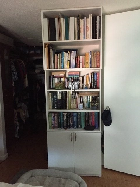 Project Gallery Custom white built-in bookshelf cabinetry filled with books