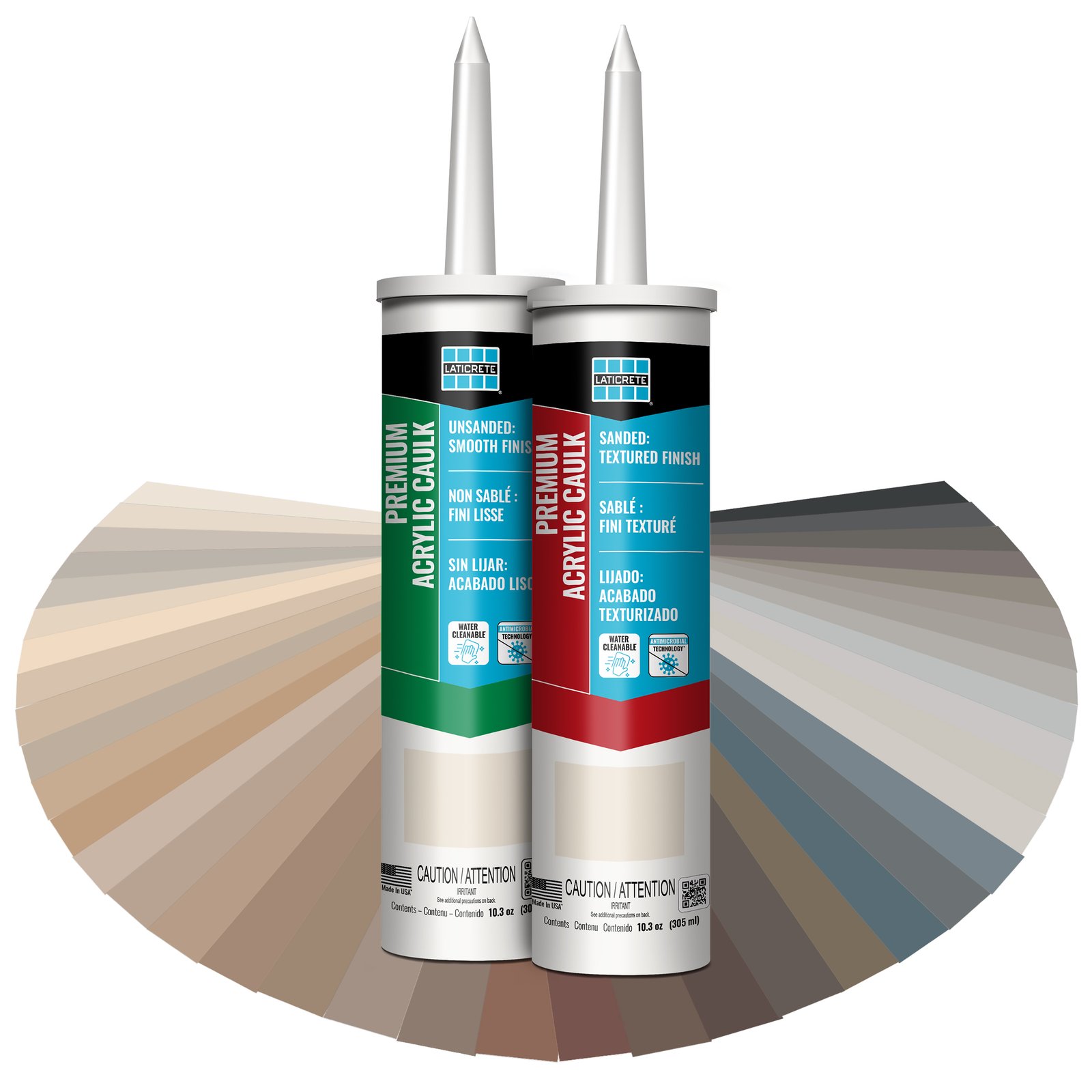 premium acrylic caulk sanded unsanded group render with swatches 2500x2500 1.jpg